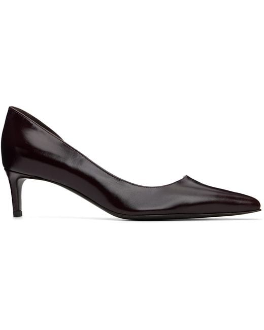 Khaite Black Burgundy Jet D'Orsay Low Heels