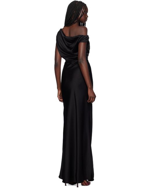 Paris Georgia ブラック Davie マキシドレス Black