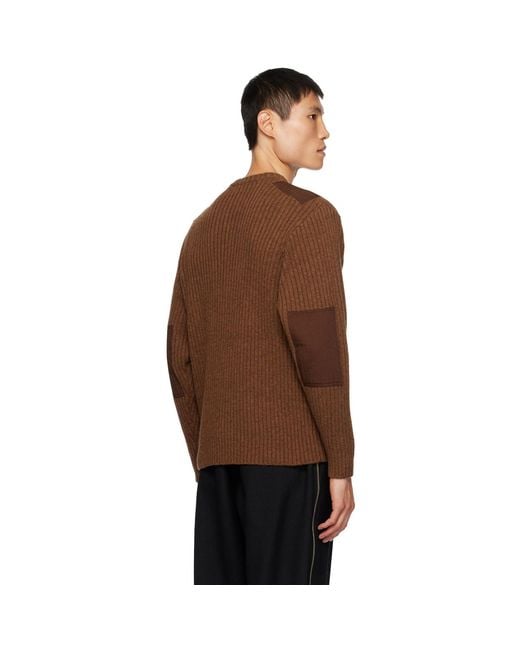 Undercover Brown Beaded Sweater for men