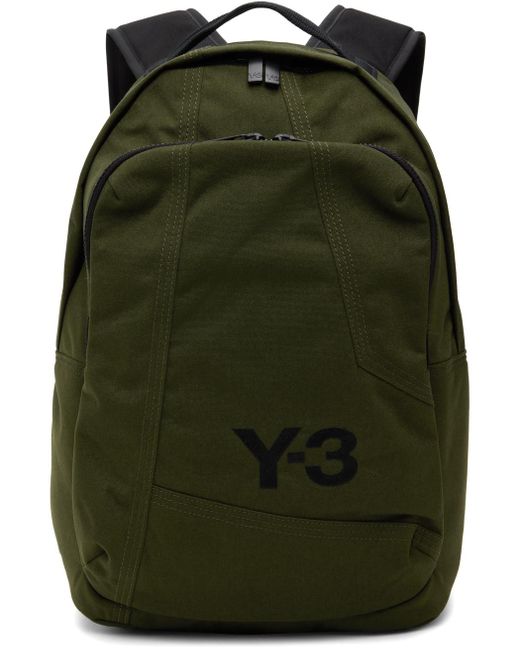 Y-3 Green Khaki Classic Backpack for men