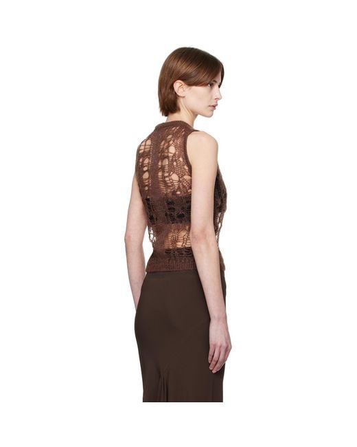 Rick Owens Black Hollywood Spider Tank Top