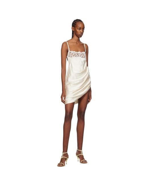 Jacquemus Black Off-white Les Sculptures 'la Saudade Brodée' Minidress