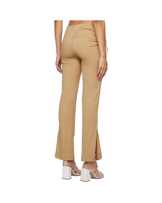 Christopher Esber Natural Tan Bertoia Trousers