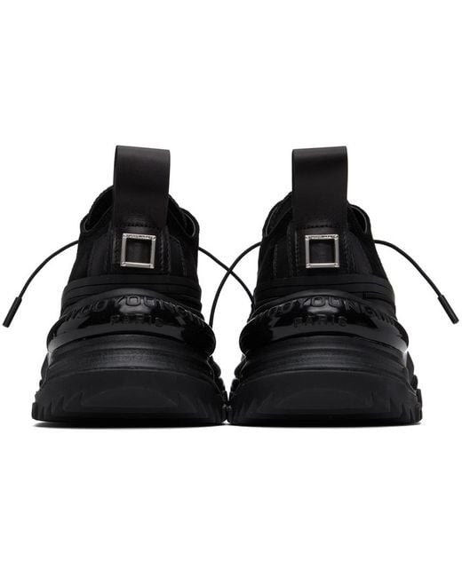 Wooyoungmi Black Double Lace Sneakers for men