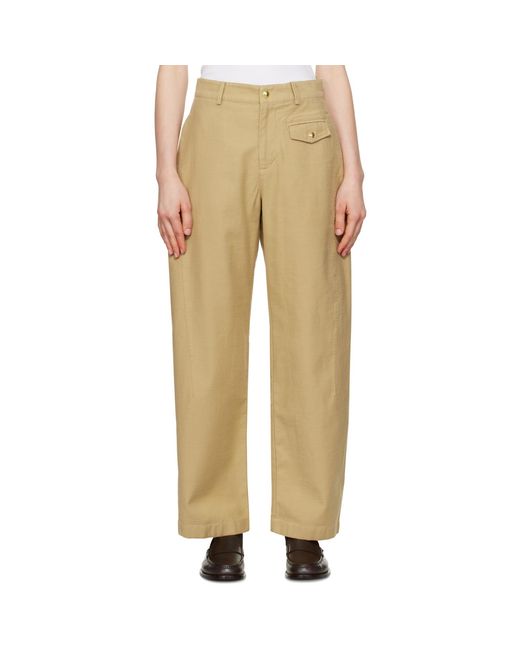 Rag & Bone Natural Renata Cotton Twill Utility Trousers