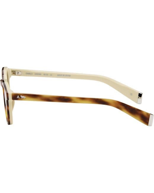 Maison Kitsuné Black A. Society Edition Camille Sunglasses for men