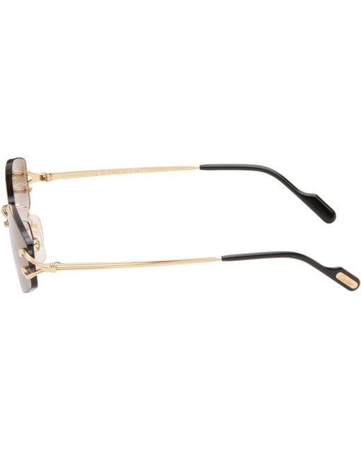 Cartier Black Classic C Motif Sunglasses for men