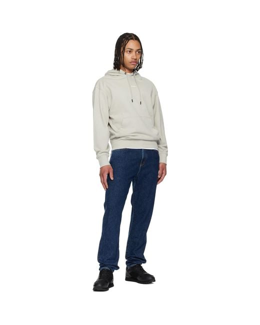 Boss Multicolor Fleece Cotton Terry Contrast Logo Hoodie for men