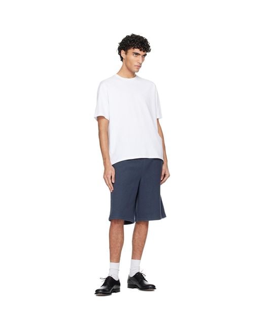 Rier Blue Fleece Shorts for men