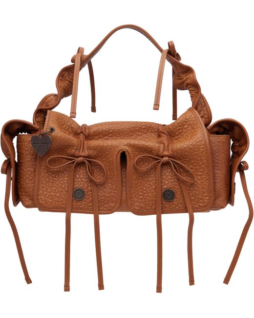 Sac Brun En Cuir Grainé À Poches Acne en coloris Brown