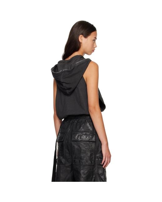 Rick Owens Black Tower Cyclops Sl Hoodie
