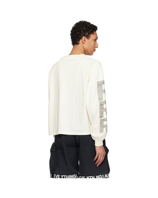 RIVINGTON roi Rebis Black Off- 'Roi' Garden Long Sleeve T-Shirt for men
