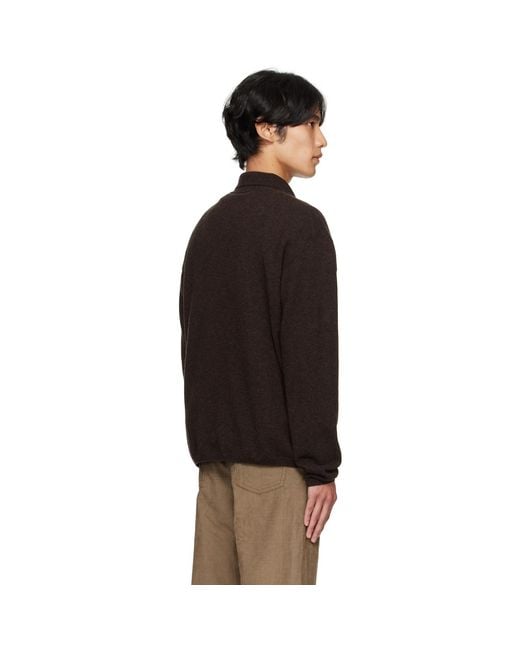 The Row Black Franz Polo for men