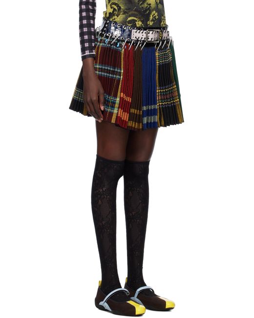 Chopova Lowena マルチカラー Bulgarian Apron カラビナ ミニスカート Black