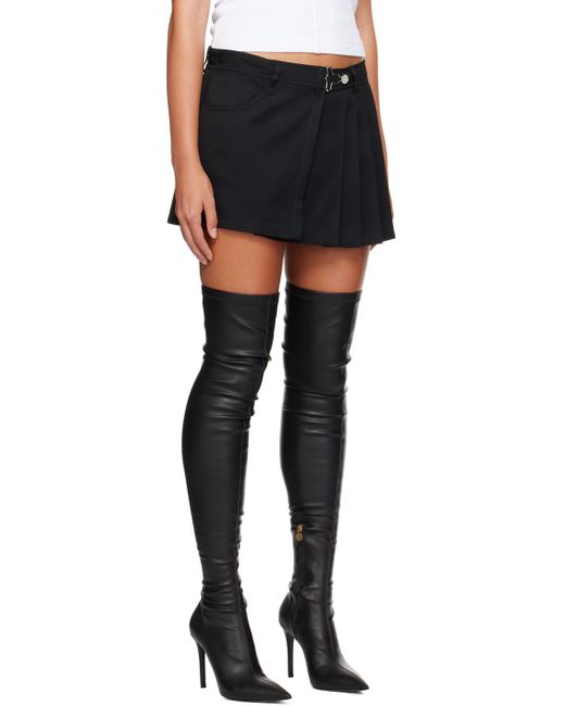 Moschino Jeans Black Pleated Miniskirt