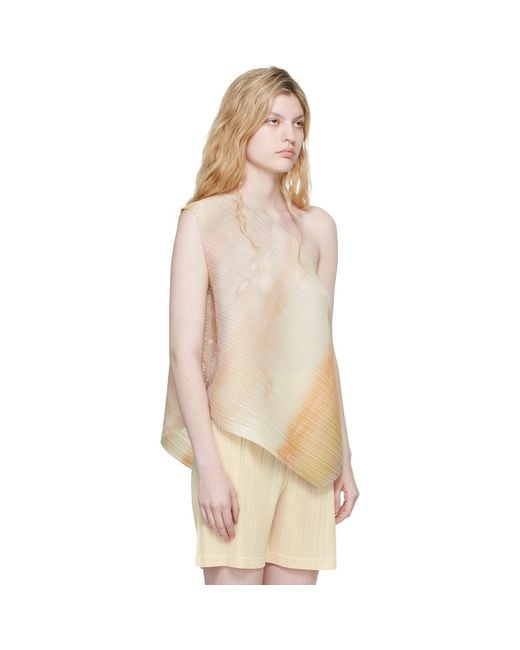Pleats Please Issey Miyake Natural Sea Bubble Top