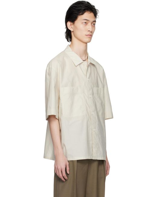 Lemaire White Off- Pyjama Shirt for men