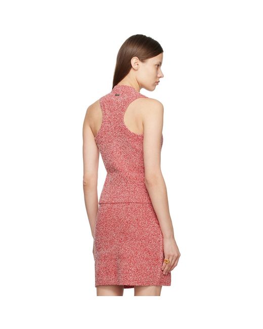 Ferragamo Pink Bouclé Tank Top