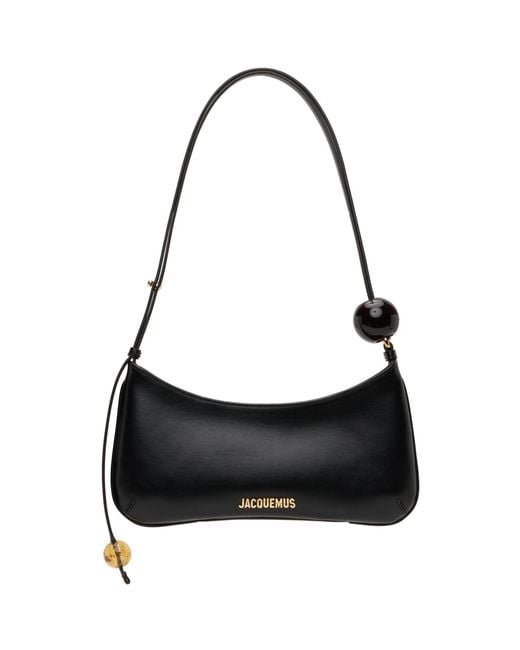 Jacquemus Black Le Raphia 'Le Bisou Perle' Bag