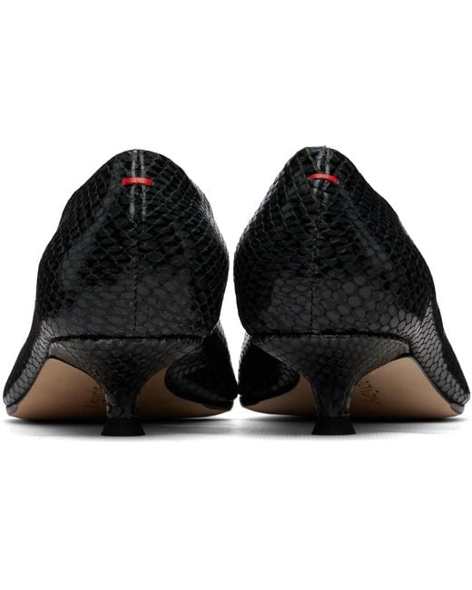 Aeyde Black Cari Pointed-Toe Heels