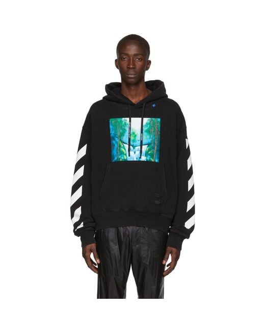 Off-White c/o Virgil Abloh Black And Multicolor Waterfall Hoodie for men