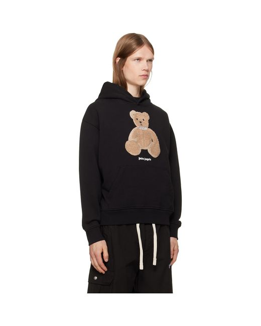 Palm Angels Black Bear Hoodie for men