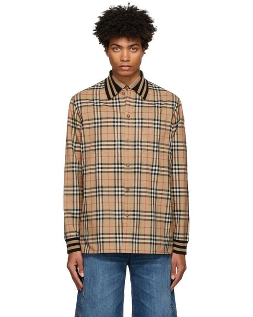 Burberry Cotton Checked Shirt for Men 