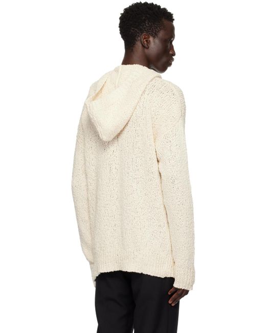 FORMA Chunky Knit Hoodie in Natural for Men Lyst UK