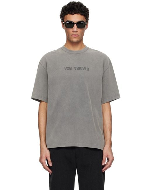 メンズ Axel Arigato グレー Distort Tシャツ Gray