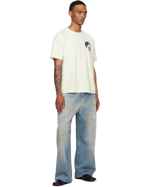 T-Shirt Blanc Cassé À Logos Moonlight Rhude pour homme en coloris Multicolor