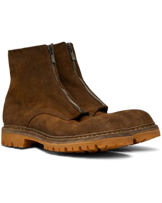 Undercover Brown Tan Nonnative & Guidi Edition Center Zip Boots for men