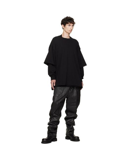 Rick Owens Black Tower Tommy Hustler Sweatshirt for men