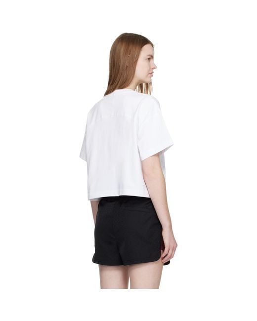 Casablanca Black Butterfly Boxy Cropped T-Shirt