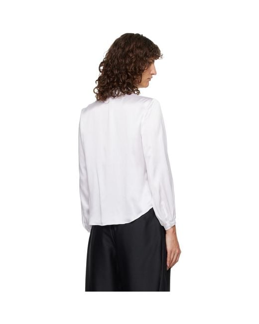 R13 White Ruffle Blouse
