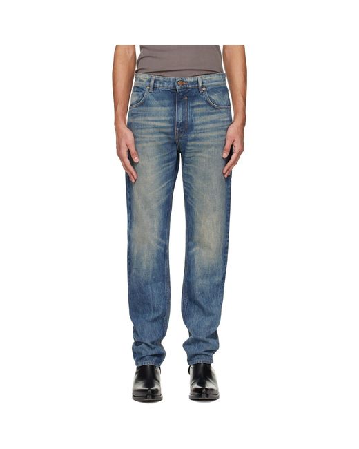 Balmain Blue Straight-Cut Jeans for men