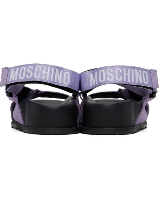 Moschino Purple Sporty Sandals