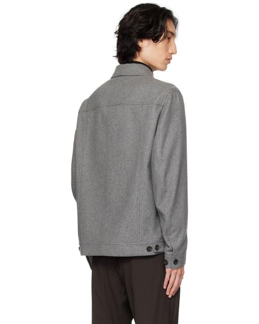 Dunhill Gray Harrington Jacket for Men Lyst