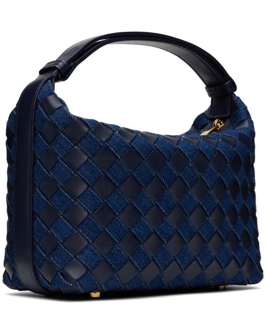Bottega Veneta ネイビー&インディゴ ミニ Wallace バッグ Blue