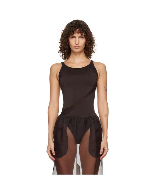 Wolford Black Shade Sleeveless String Bodysuit