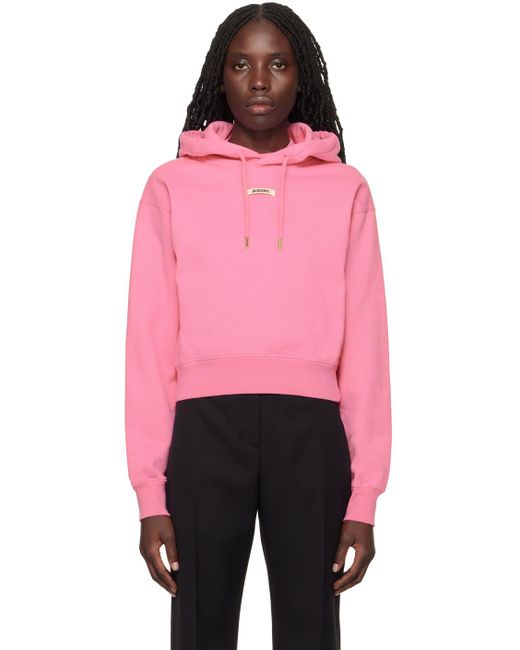 Pull a capuche le hoodie gros grain rose les classiques Jacquemus en coloris Rose Lyst