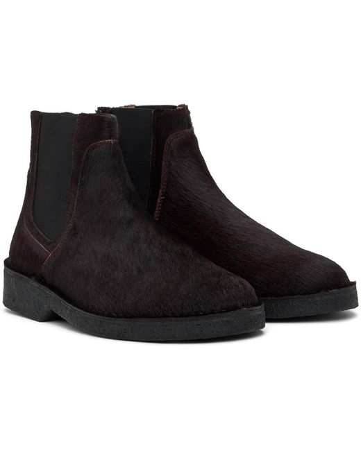 A.P.C. Black Burgundy Theodore Ankle Boots for men