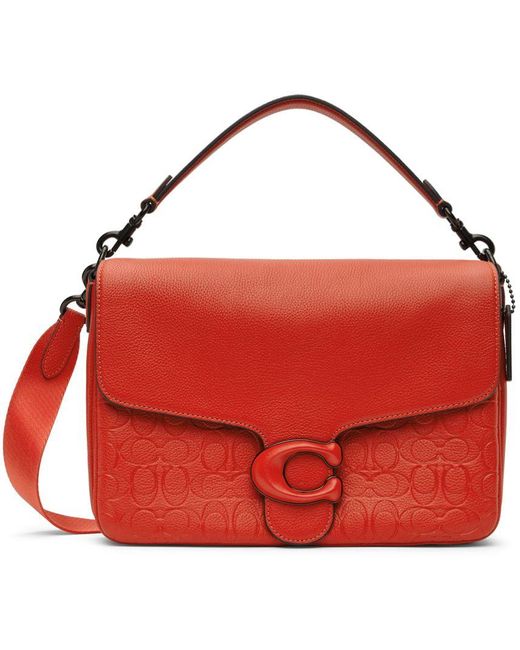 COACH Leather Red Tabby Messenger Bag for Men Lyst