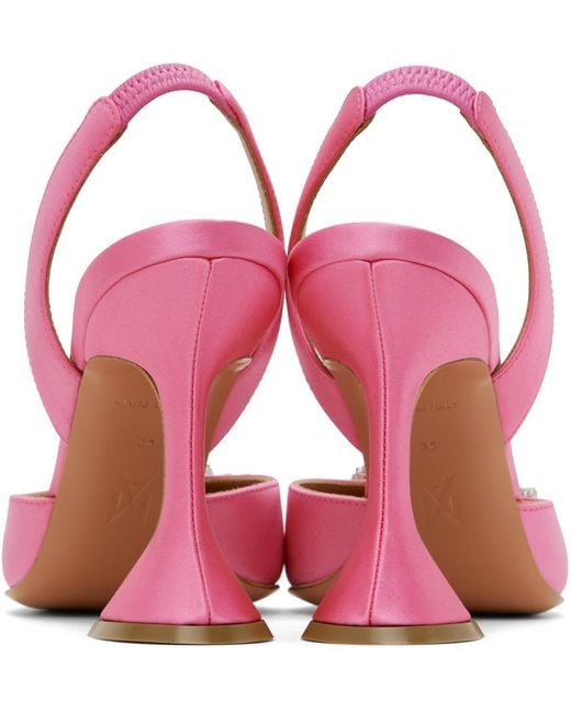 AMINA MUADDI Pink Begum Sling 95 Heels