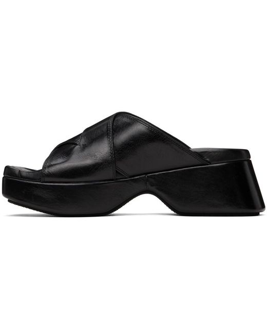 Sandales float noires à brides entrecroisées et à plateforme Alexander Wang en coloris Black