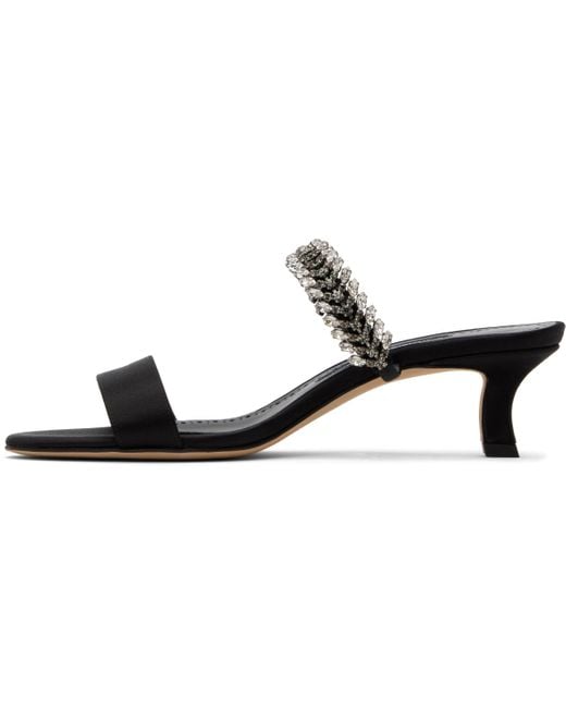 Manolo Blahnik Black Kifasan Heeled Sandals
