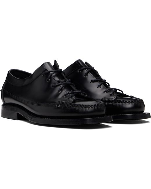 Hereu Black Priego Squared Derbys for men