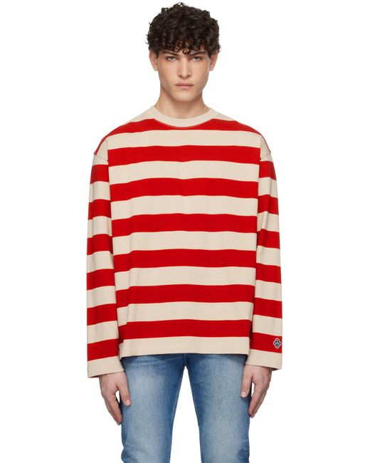 Uniform Bridge Red Striped Border T-Shirt for men