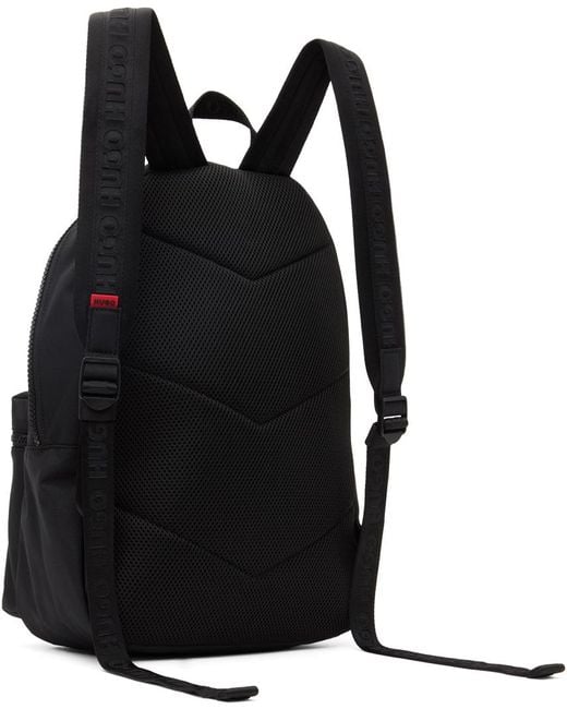 HUGO Black Ethon 2.0 Logo Backpack for men