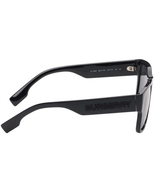 Burberry Black Rectangular Sunglasses for men