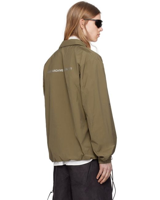 Post Archive Faction PAF Natural Khaki 8.0 Right Coach Jacket for men